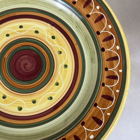 Pier 1 ETRUSCO Earthenware Pasta Serving Bowl/Platter 14 3/4” Hand Painted Italy - Picture 4 of 11